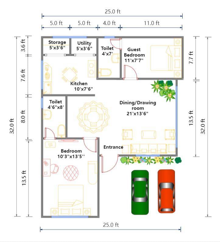 home plan 800 sq ft 4