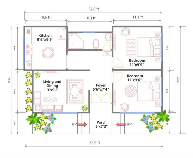 home plan 800 sq ft 4