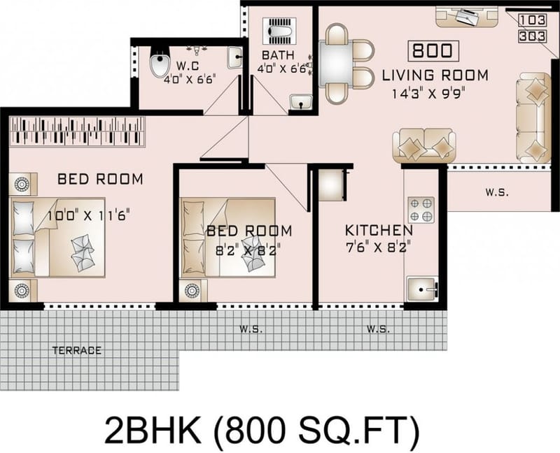 home plan 800 sq ft 2