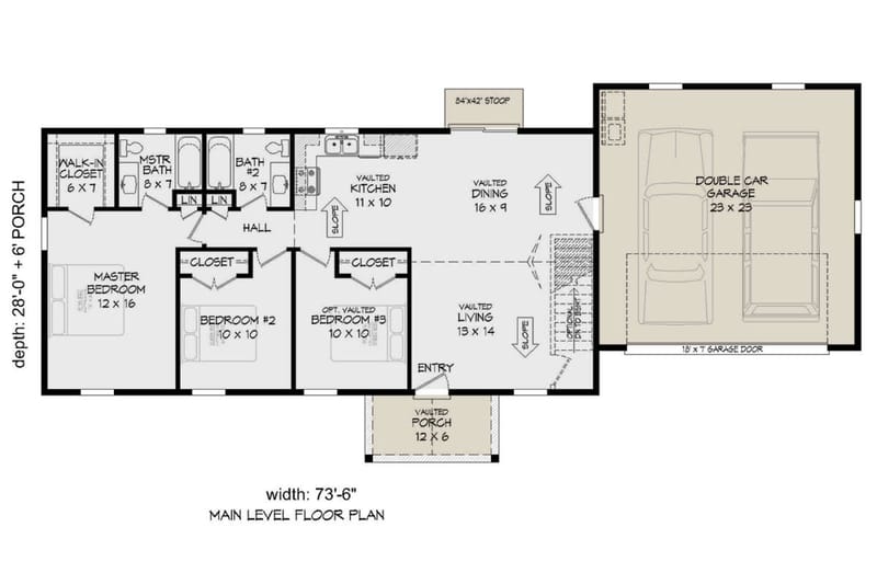 home plans 3 bedroom 2 bath 5