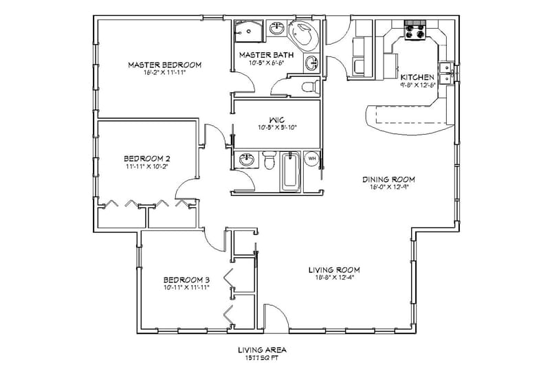home plans 3 bedroom 2 bath 1