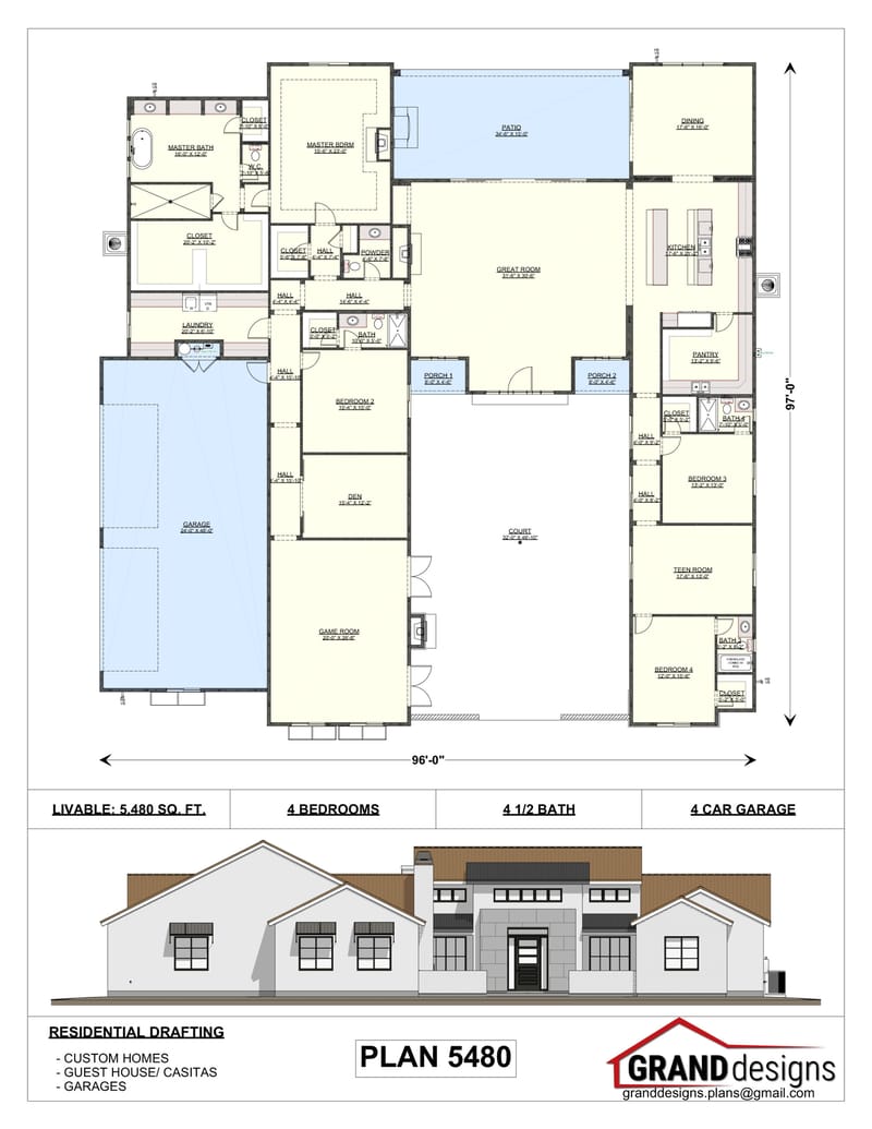 home plans 5000 square feet 4