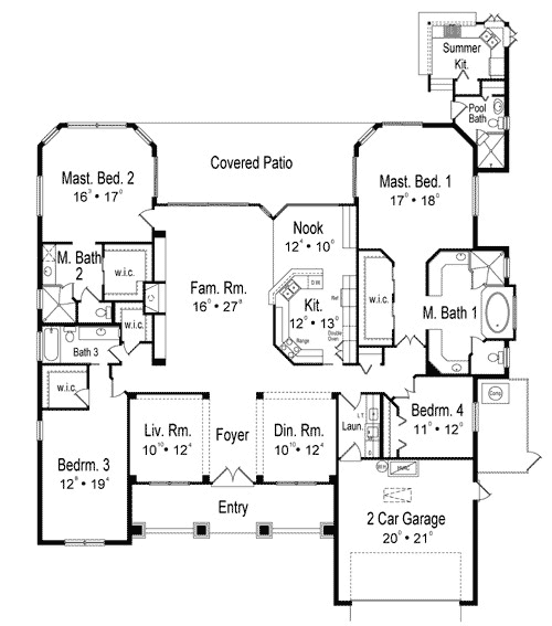 home plans with 2 master bedrooms 2
