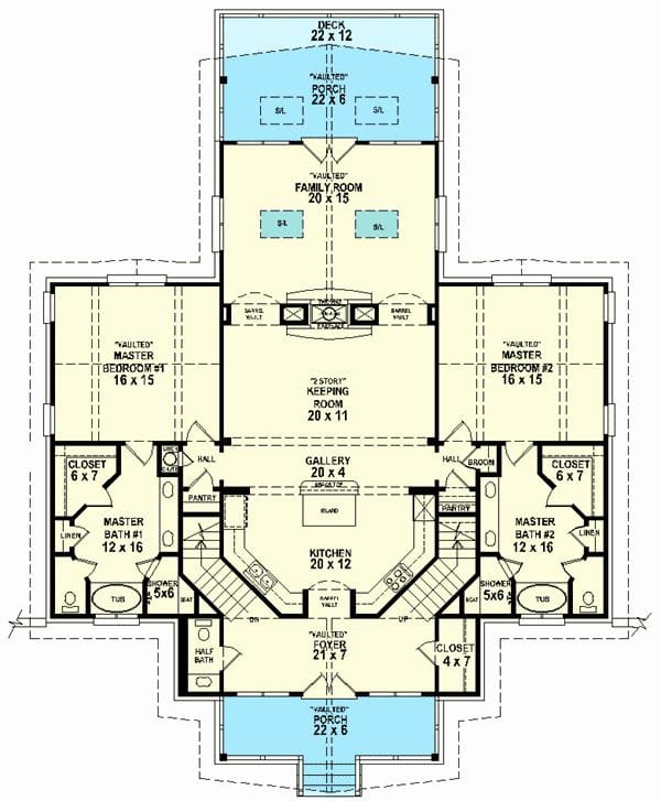 home plans with 2 master bedrooms 5