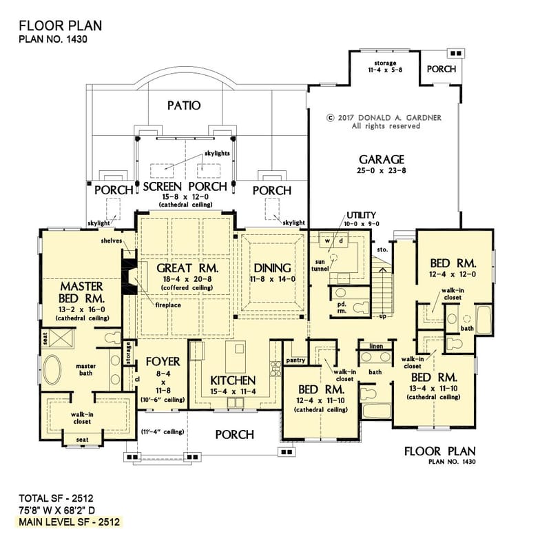 home plans with kitchen in front of house 4