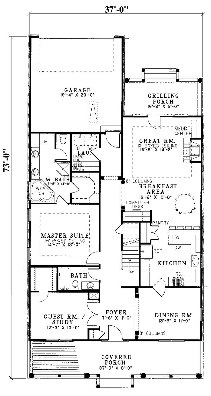 house floor plans narrow lot 2