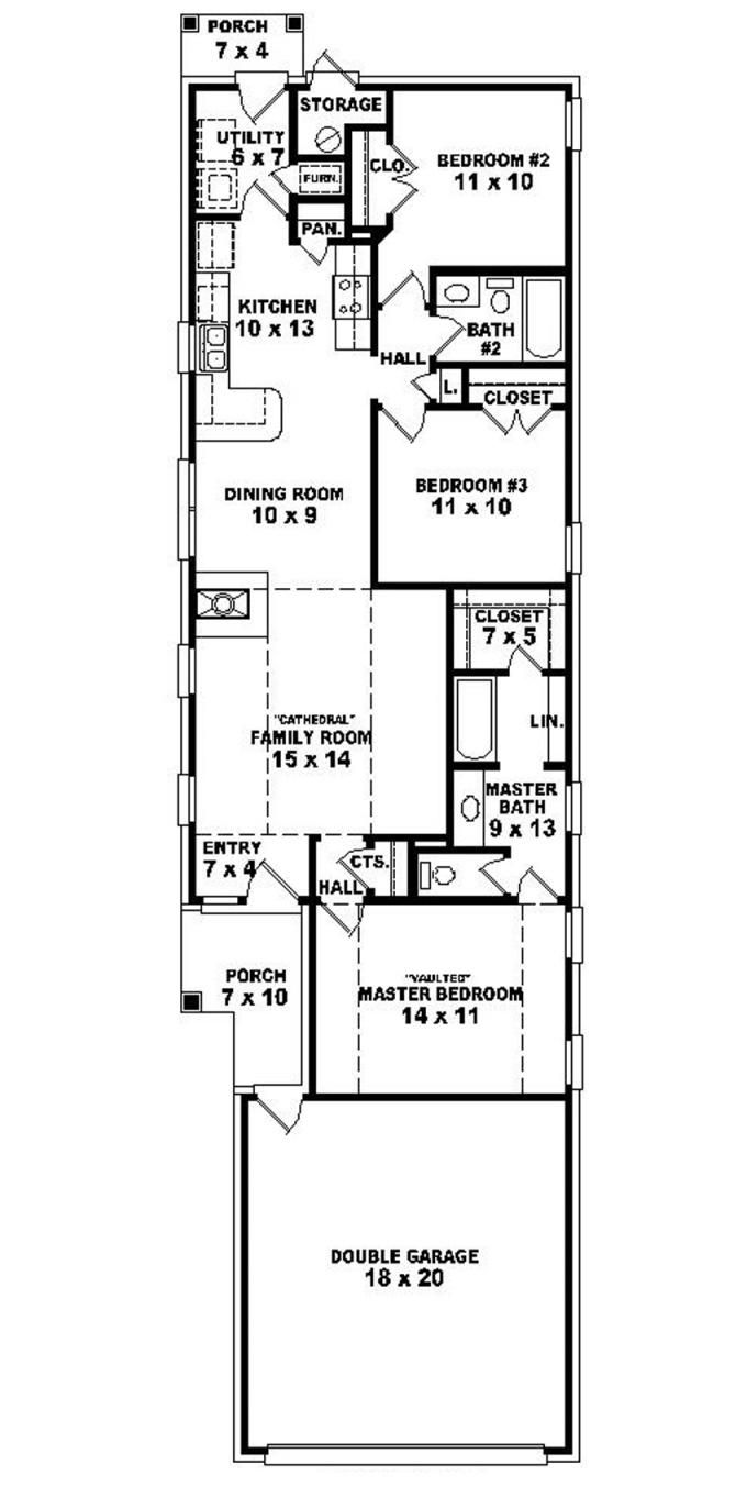 house floor plans narrow lot 4