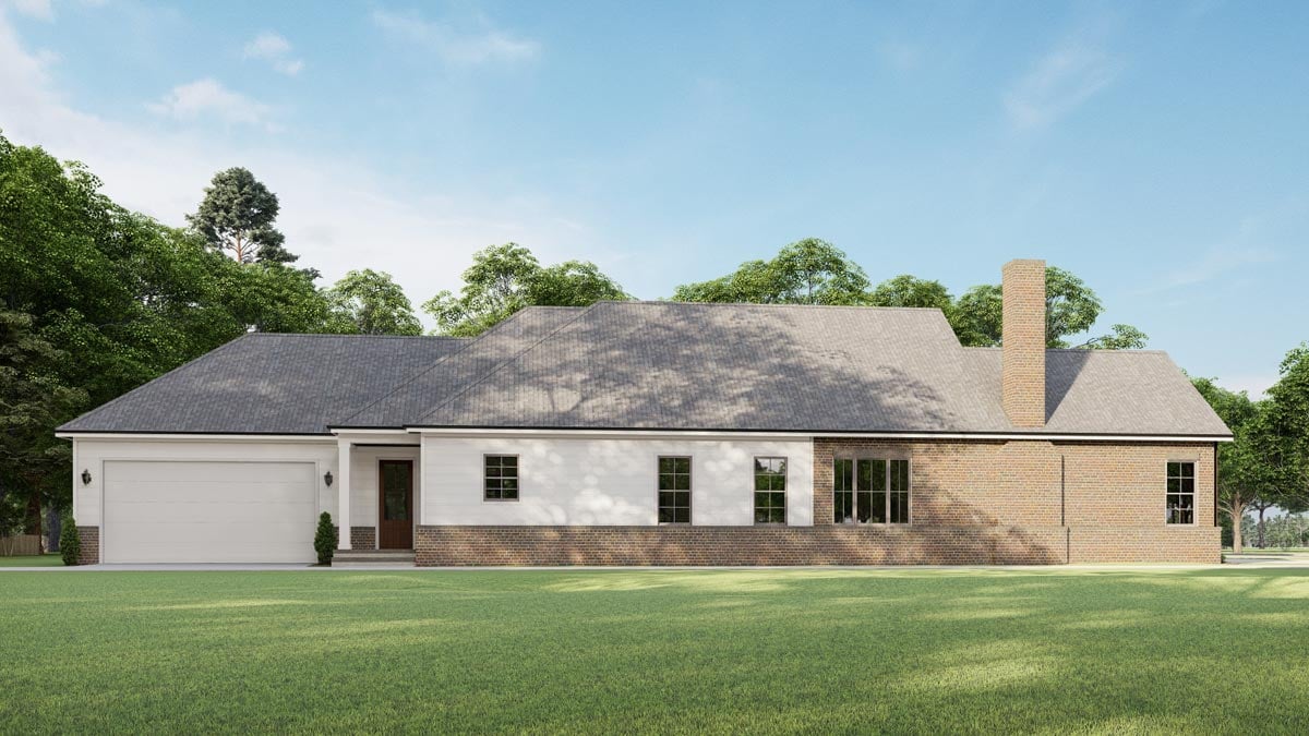 house plan narrow four bedroom 4