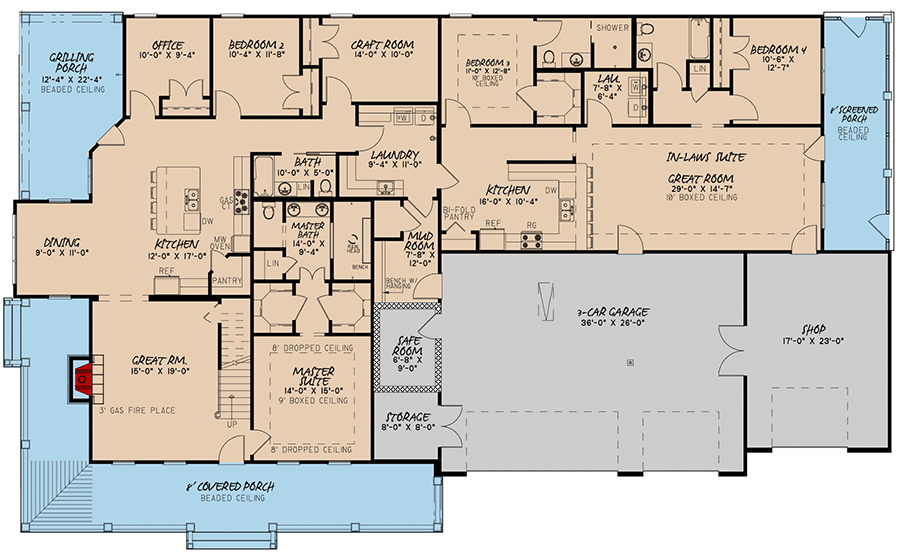 house plan with in law suite 4