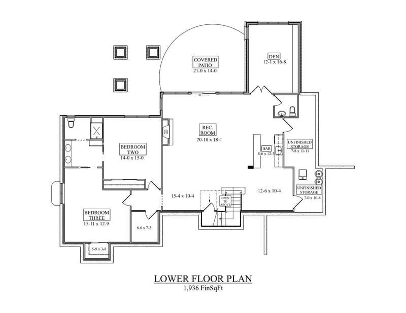 house plan with walkout basement 3