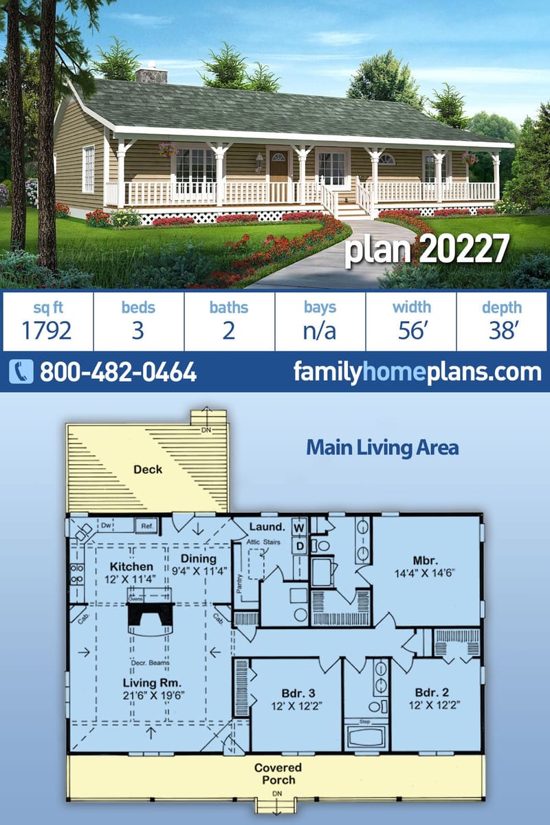 house plans 3 bedroom ranch 2