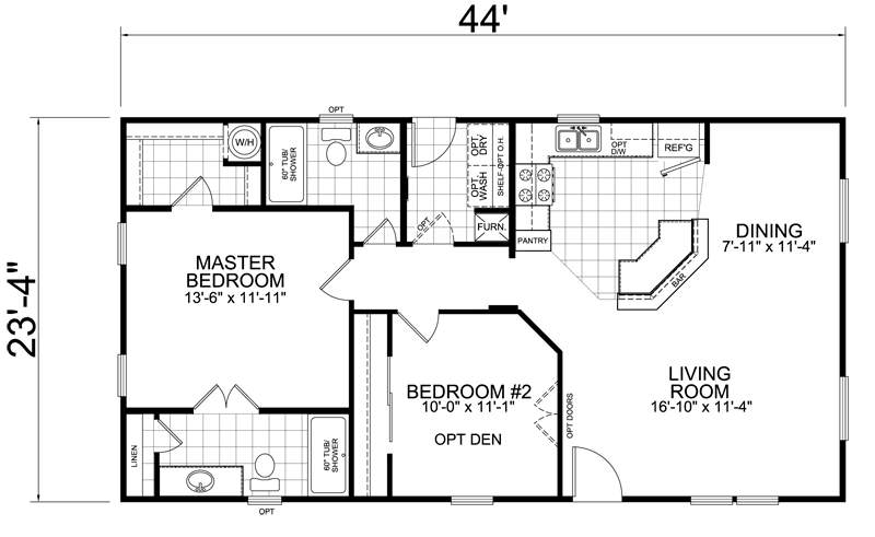 house plans for 2 bedroom 2 bath 4