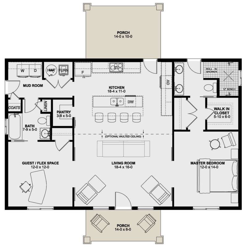 house plans for 2 bedroom 2 bath 2