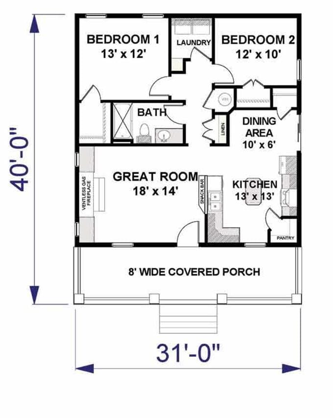 house plans for 2 bedroom 2 bath 3