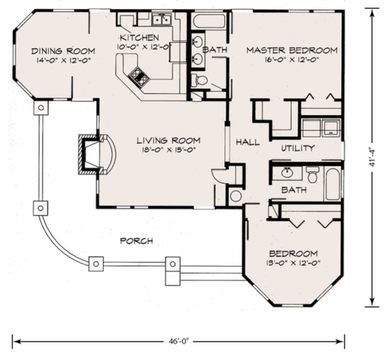 house plans for 2 bedroom 2 bath 4
