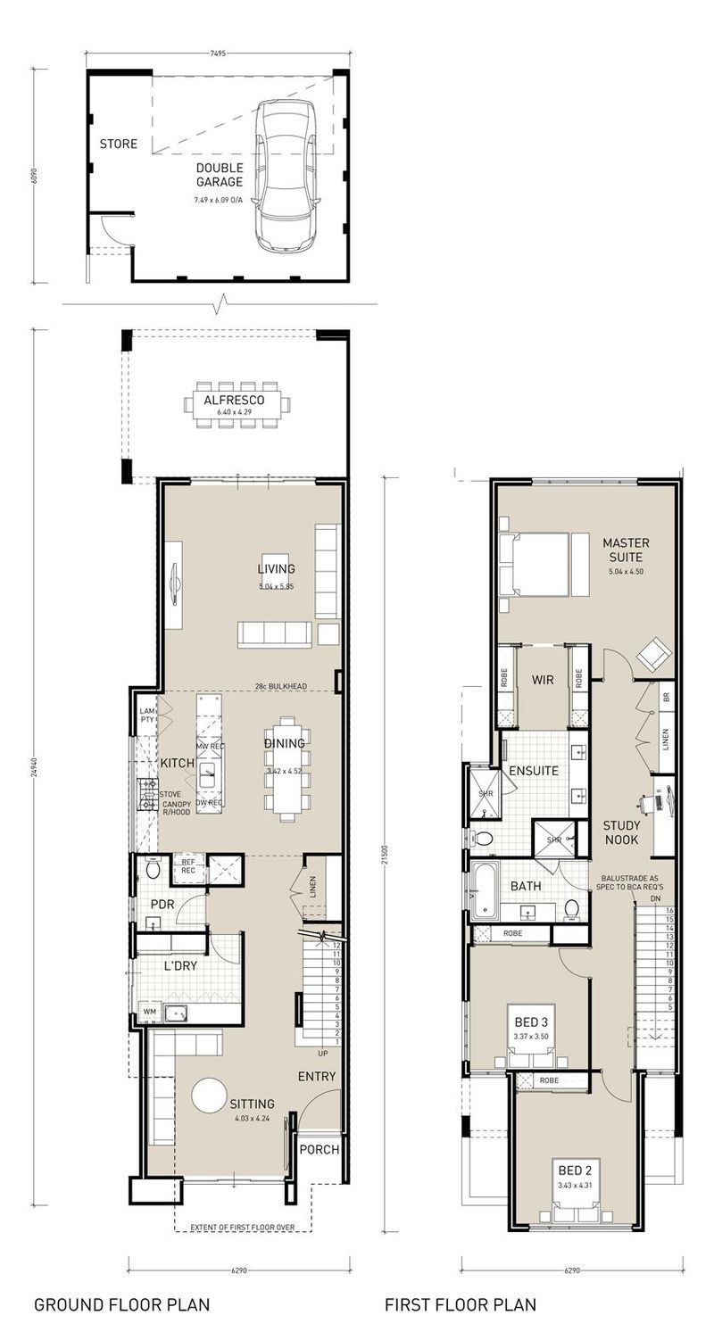 house plans for a narrow lot 3
