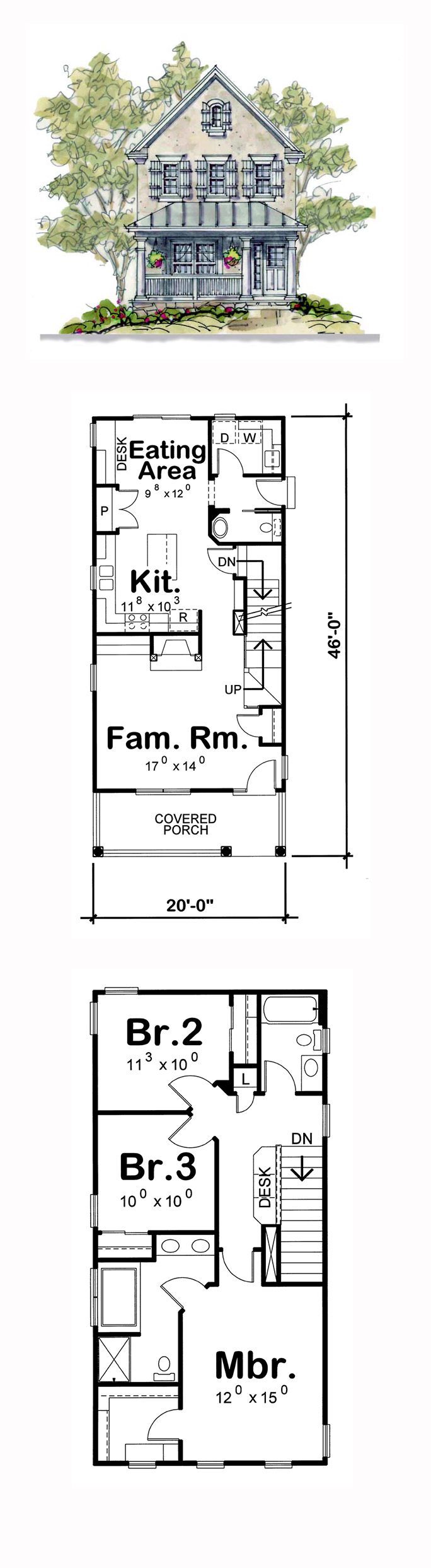 house plans for a narrow lot 5