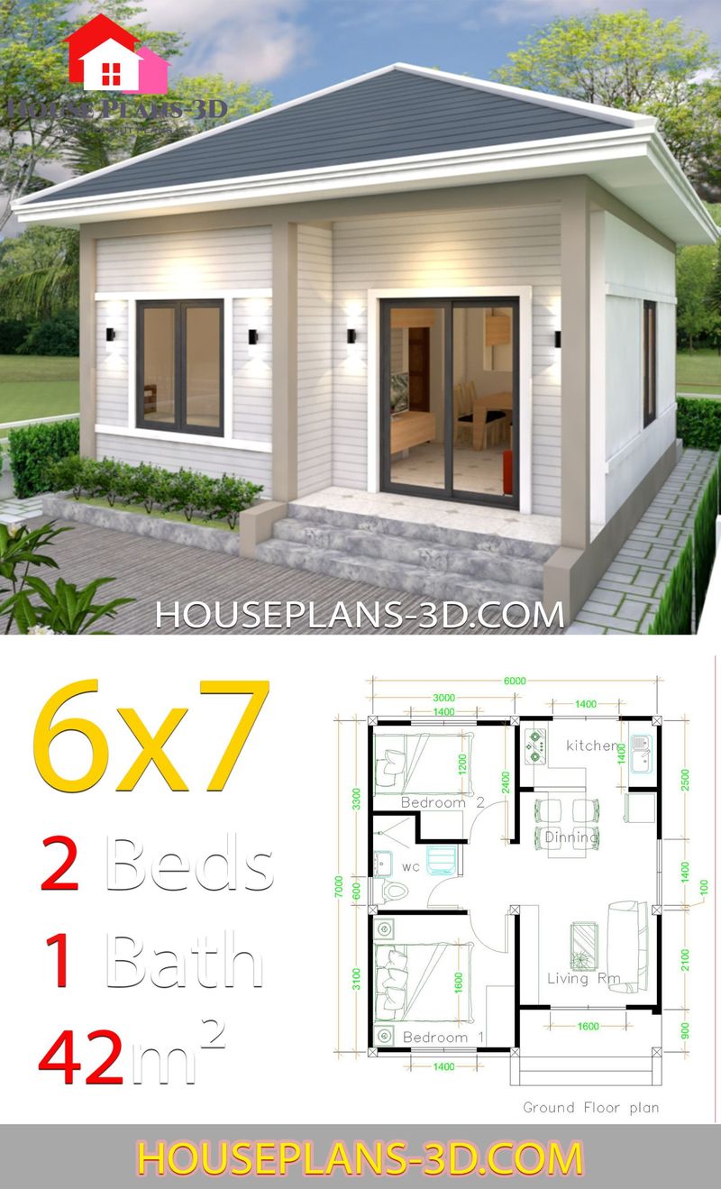 house plans for two bedroom house 4