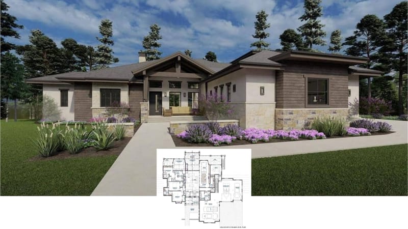 house plans one story with walkout basement 1