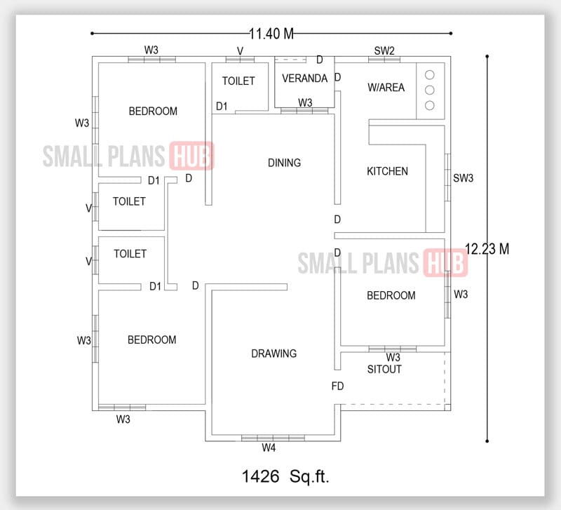 house plans under 1500 square feet 4