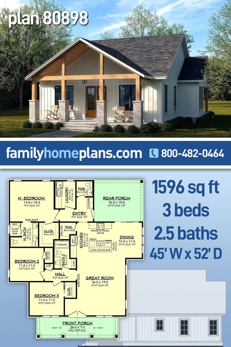 house plans with 3 bedroom and 3 bath 2