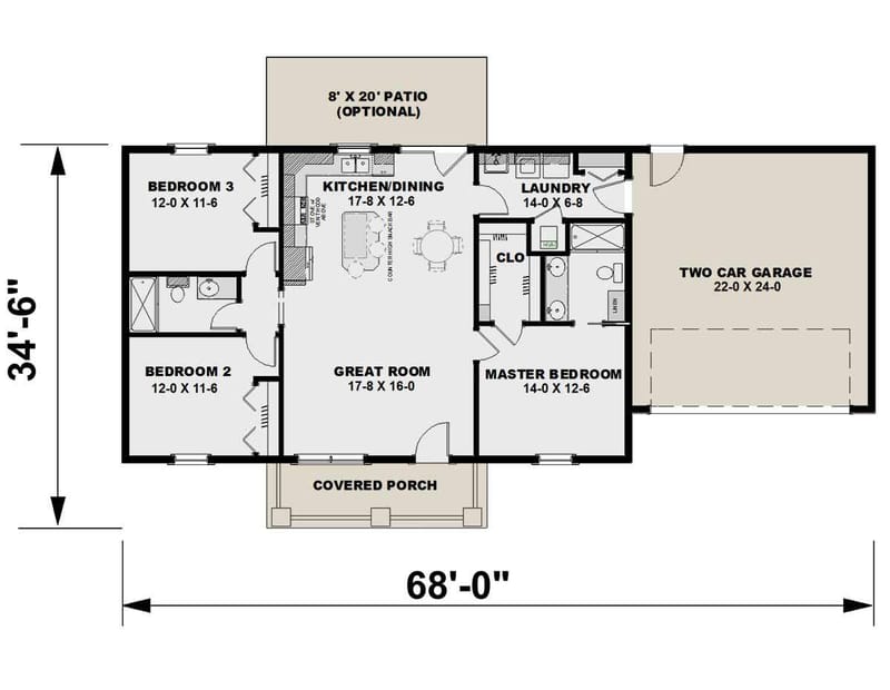 house plans with 3 bedroom and 3 bath 3