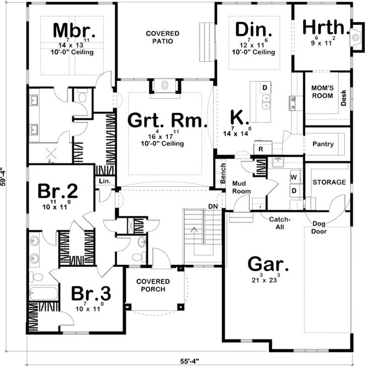 house plans with 3 bedroom and 3 bath 2
