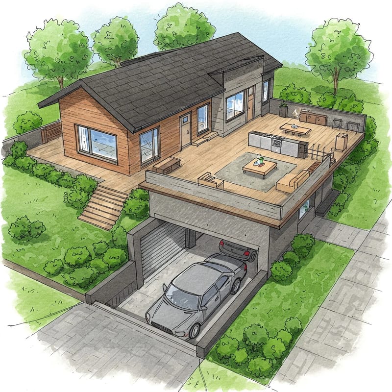 house plans with garage basement 2