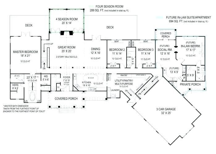 house plans with inlaw apartment separate entrance 4