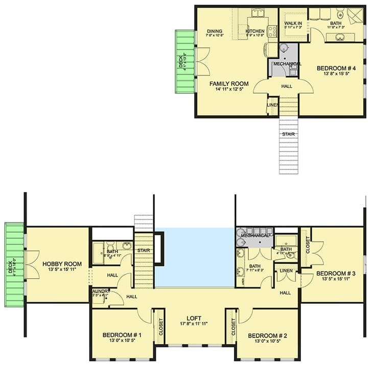 house plans with inlaw apartment separate entrance 1