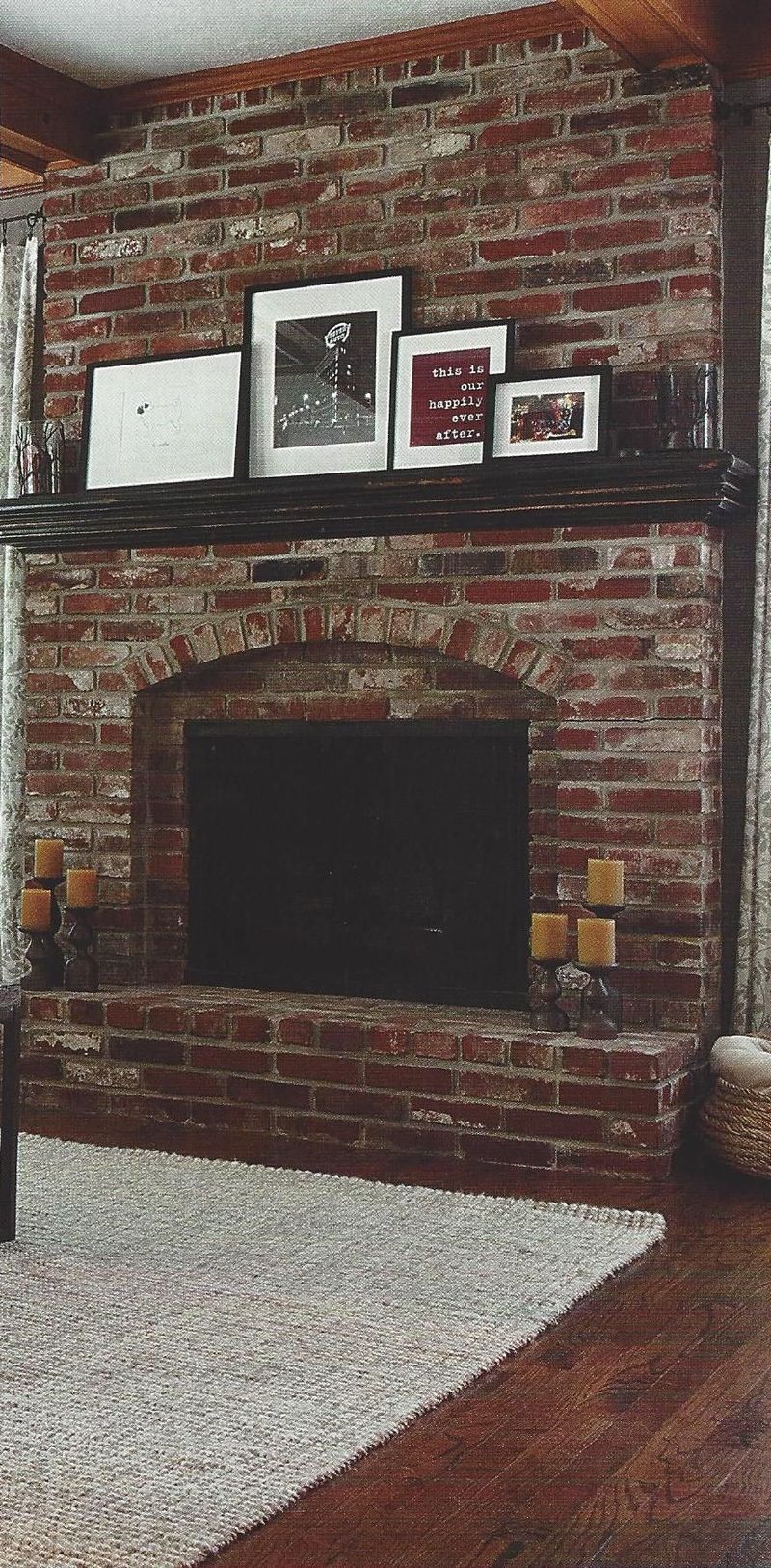 how do you attach a mantel to a brick fireplace 3