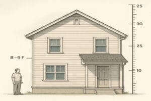 how high is a 2 storey house 3