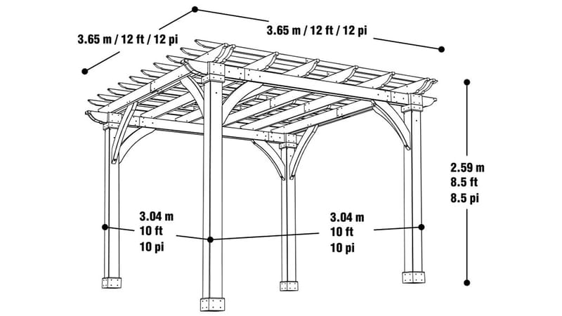 how tall is a pergola 4