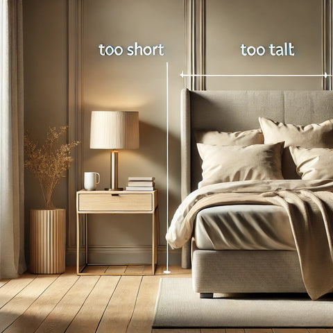 how tall should a bedside table be 1