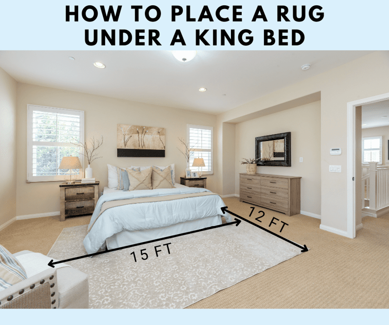 How to achieve perfect balance with a king bed and rug 1