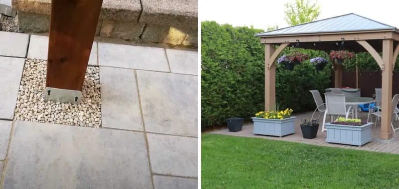 how to anchor a gazebo to pavers 1