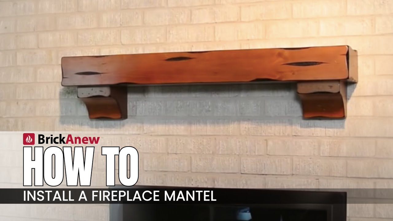how to attach a mantel to a brick fireplace 1