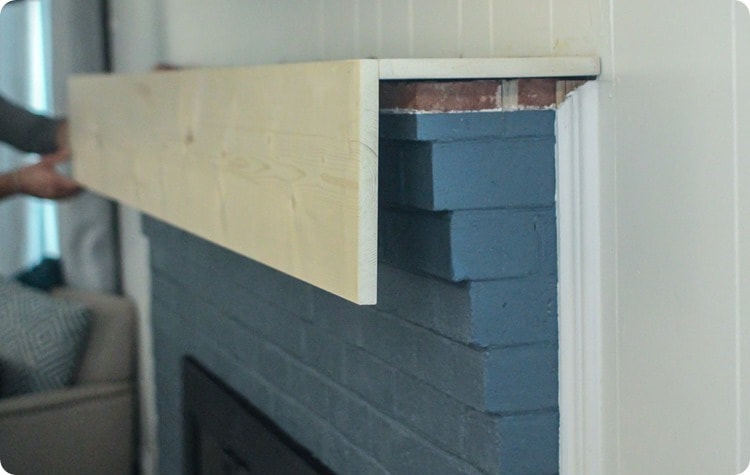 how to attach a mantel to a brick fireplace 2