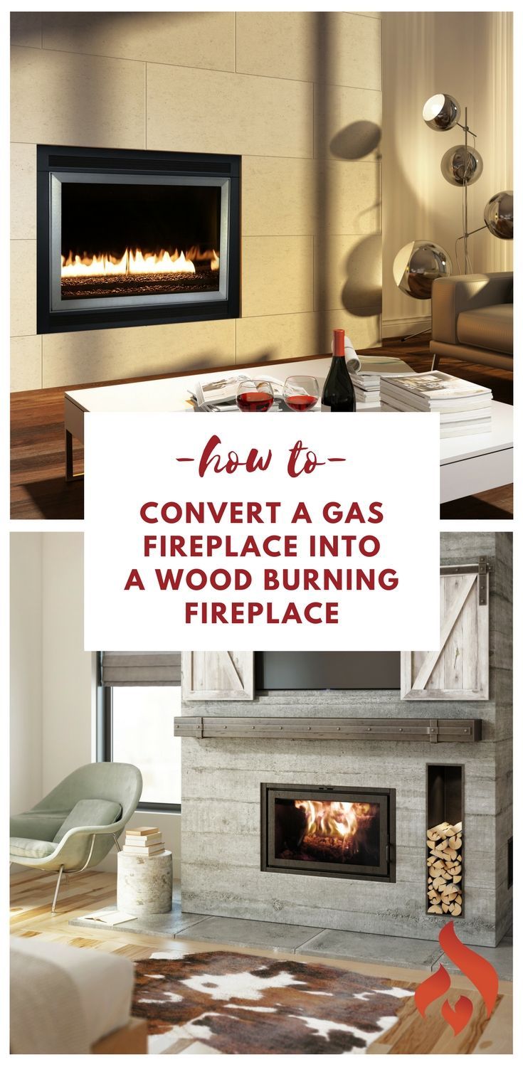 how to convert gas fireplace to wood 2