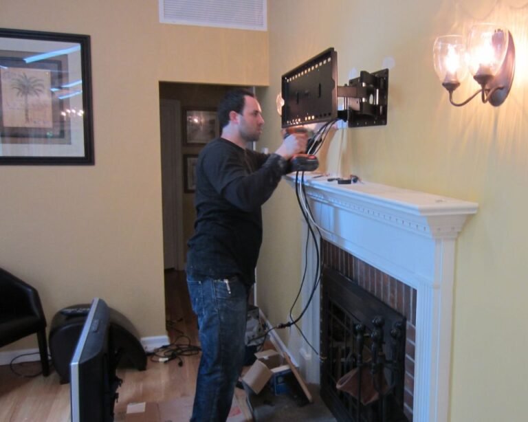 how to hide tv cables over fireplace 3