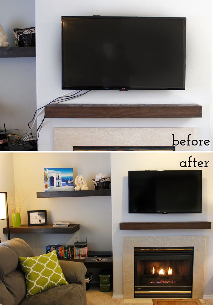 how to hide tv cables over fireplace 4