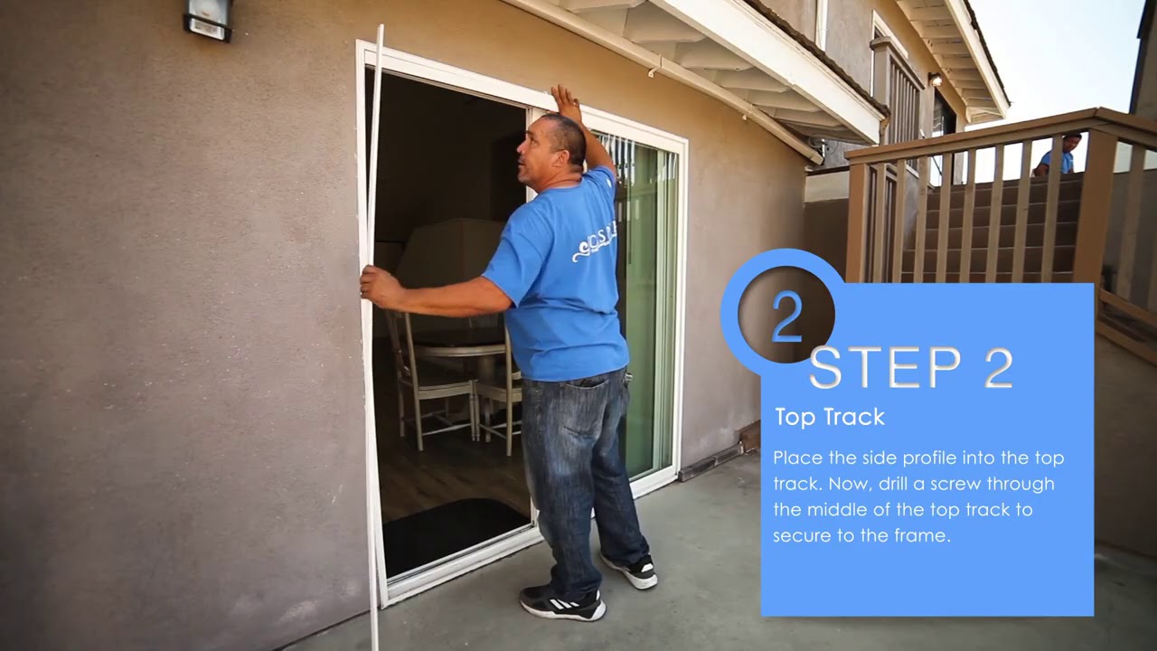 how to install patio screen door 2