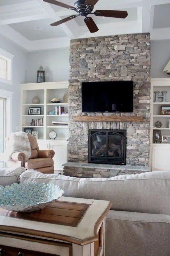 how to mount a tv to stone fireplace 2