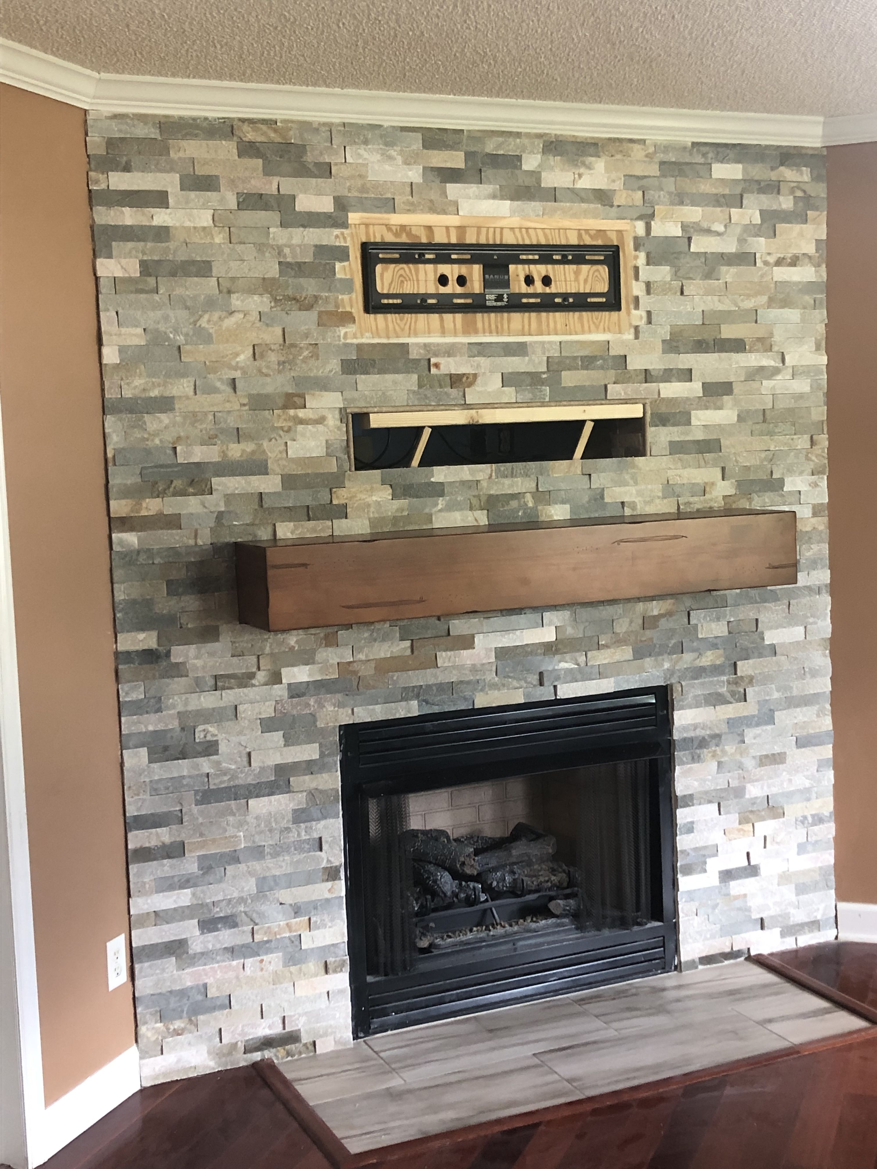 how to mount a tv to stone fireplace 5