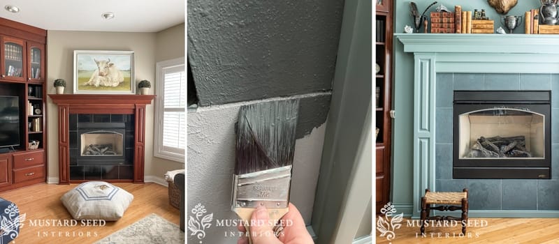 how to repaint a fireplace 2