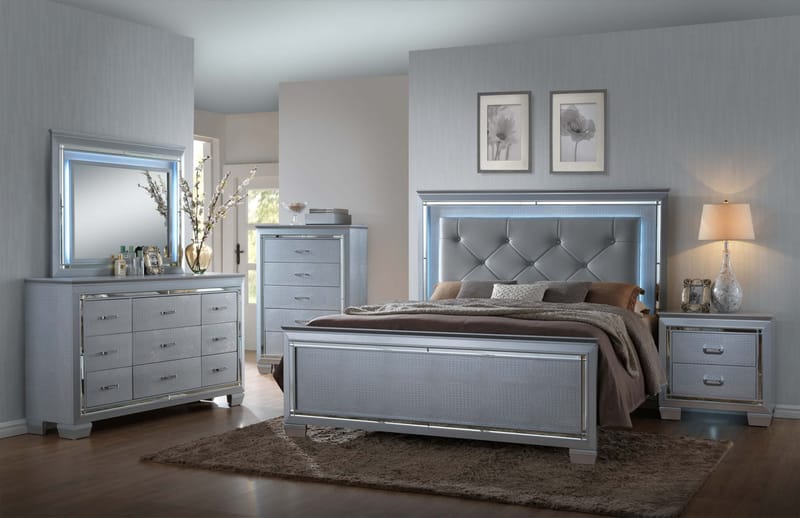 Illuminating Your Sleep Space The Magic of Bedroom Sets with Built-in Headboard Lights 1