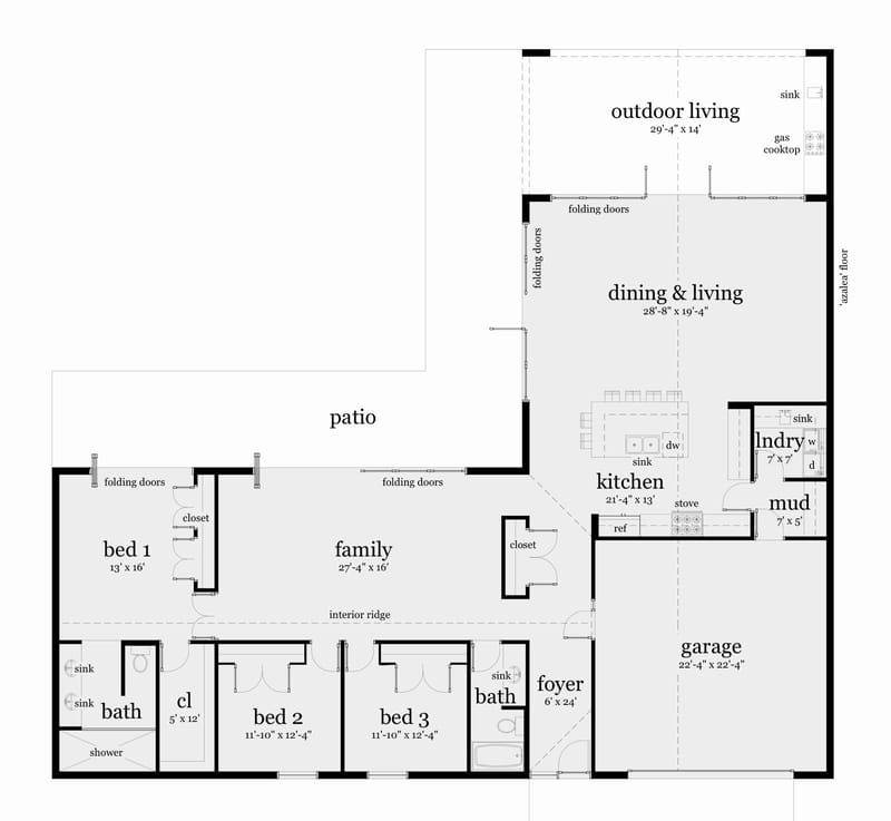 l shaped ranch style house plans 5