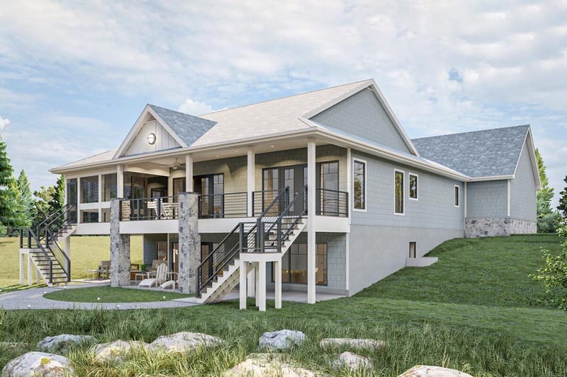 lake house plans with walkout basement 3