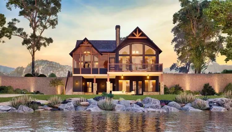 lake house walkout basement plans 3