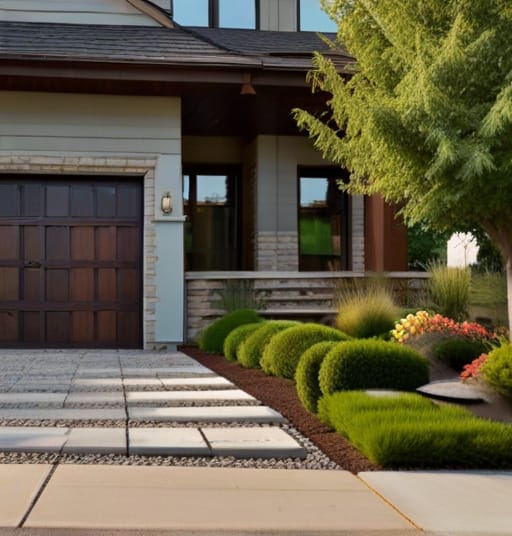 landscape design for driveway entrance 4